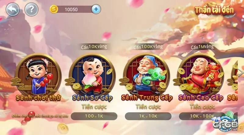 Game than tai den tại sảnh CF68