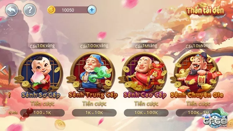 Game than tai den tại sảnh CF68