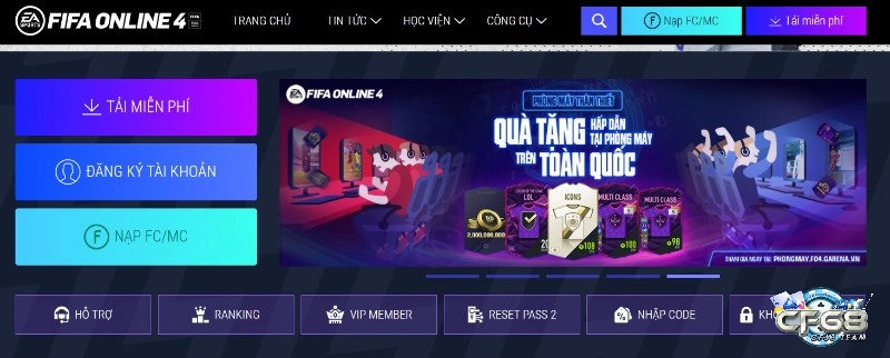 Thiết lập tài khoản garena ngay trên website