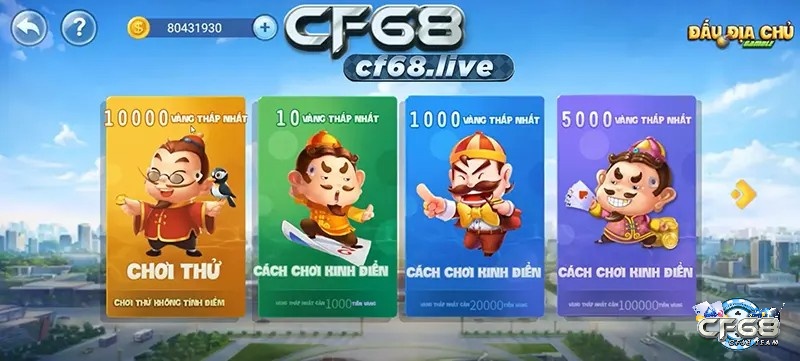 Người chơi có 4 cách chơi game đấu địa chủ.