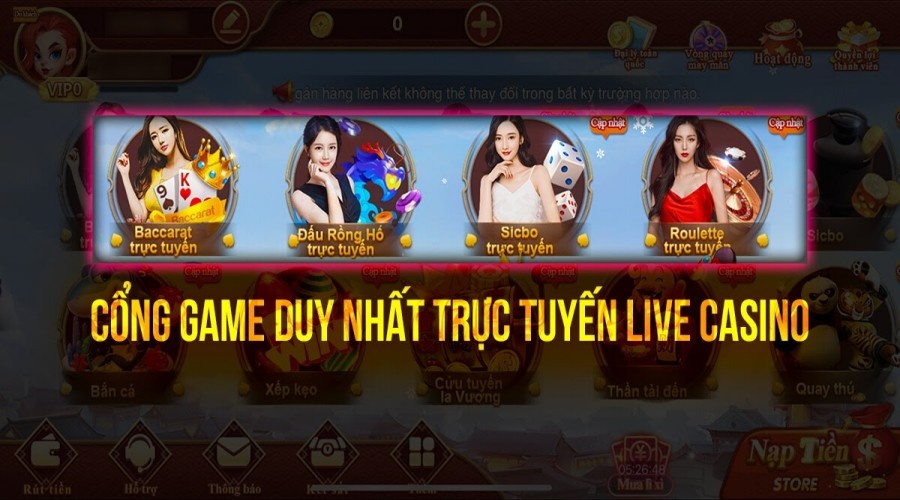 Truc tiepgame Live Casino có một không hai tại CF68