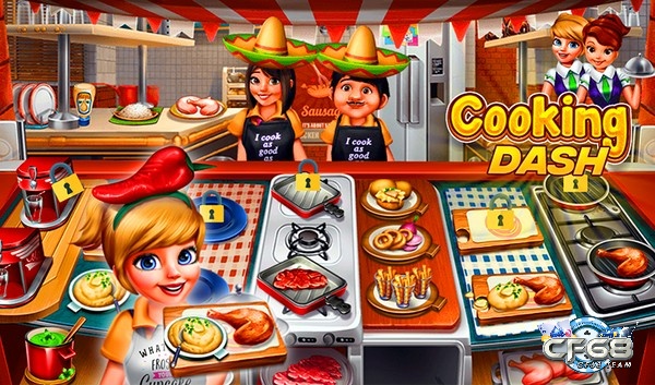 Người chơi có thể phát huy kỹ năng nấu nướng của mình trong Cooking Dash