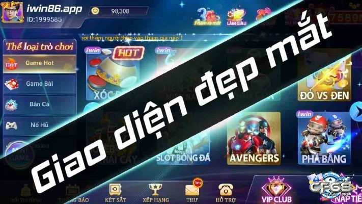 Giao diện của WIN68 Club đẹp và dễ dàng sử dụng