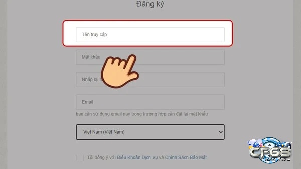 Đăng ký Garena trên website