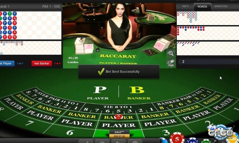 Chơi baccarat online uy tín tại Cf68