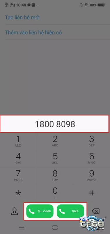 Gọi hotline 1800 8098