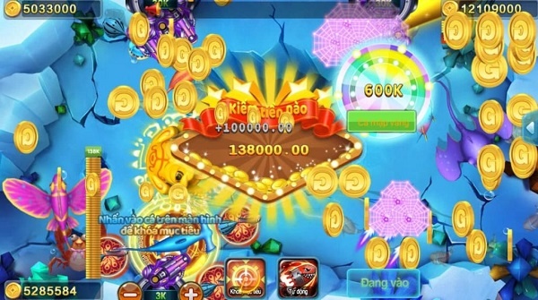 Bắn cá ăn xu cực vui, ăn tiền cực lớn tại cổng game CF68