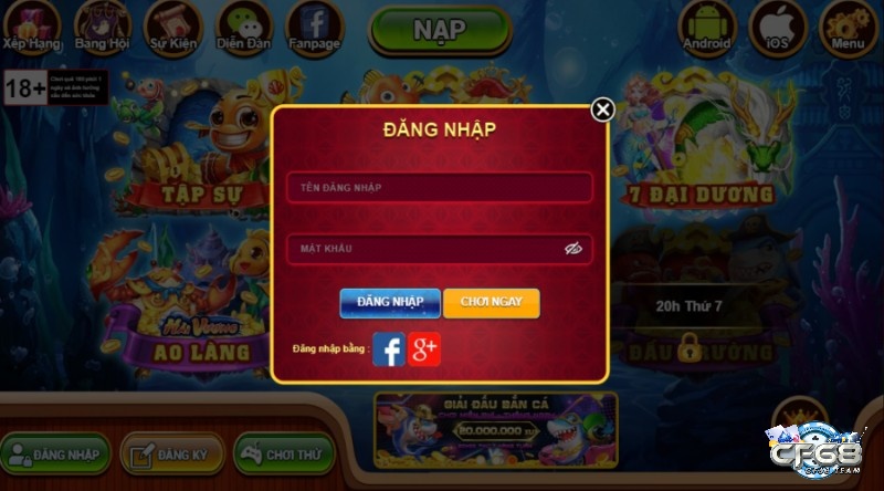 Đăng ký tài khoản chơi tại game ban ca sieu thi online