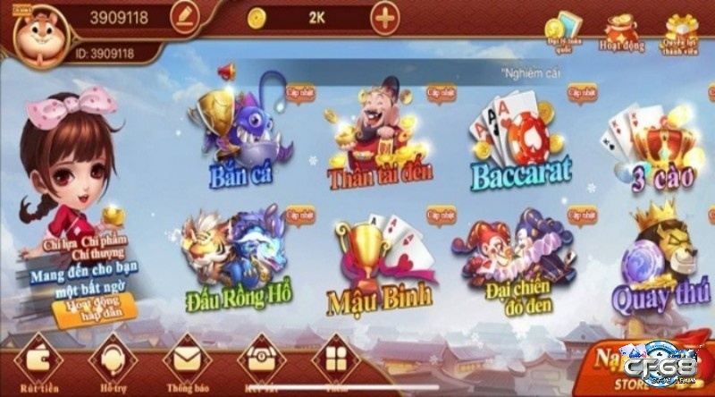 Khám phá kho game hấp dẫn có thể trải nghiệm khi tai game ve may từ Cf68