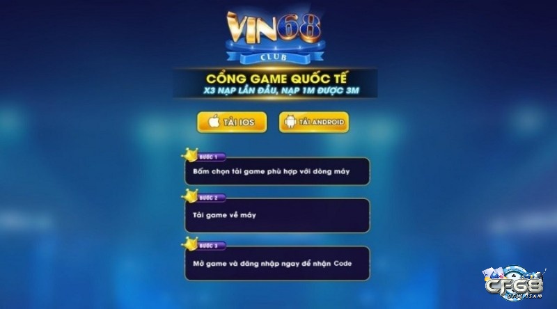 Tải app chơi tại Vin 68 club chỉ với vài thao tác cực dễ