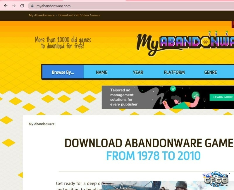 My Abandonware được ví như một kho game dành cho dòng PC cũ