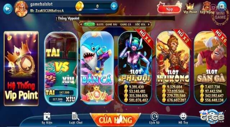 Kho game khổng lồ có tại sân chơi 68Win net