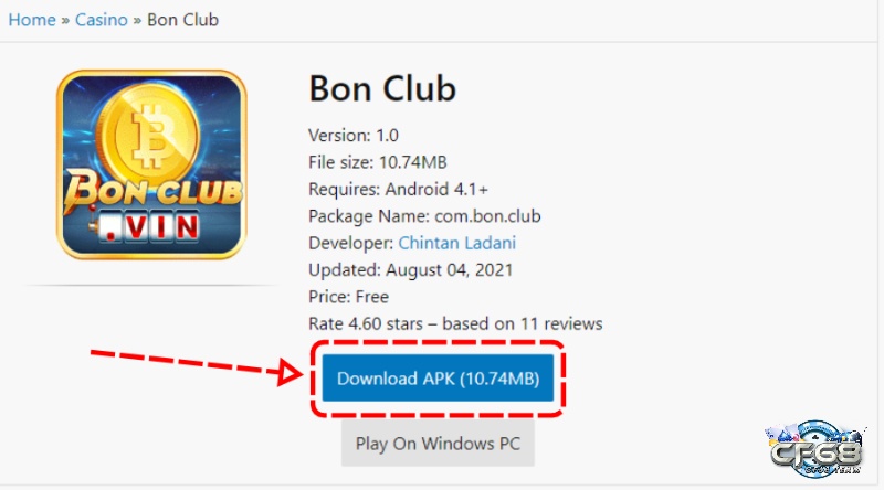 Cách tải app game Bon clup vin chính thức