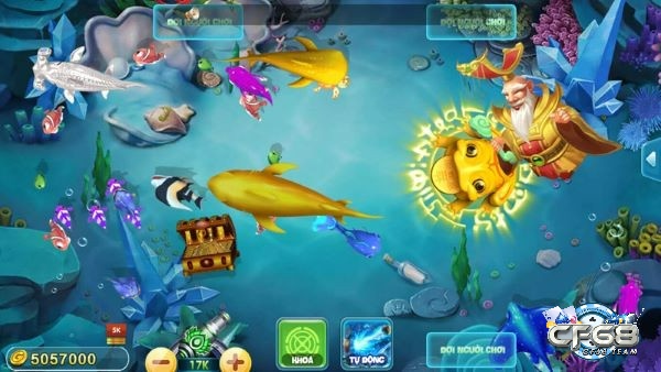 Mỗi con cá trong game sẽ có điểm số khác nhau