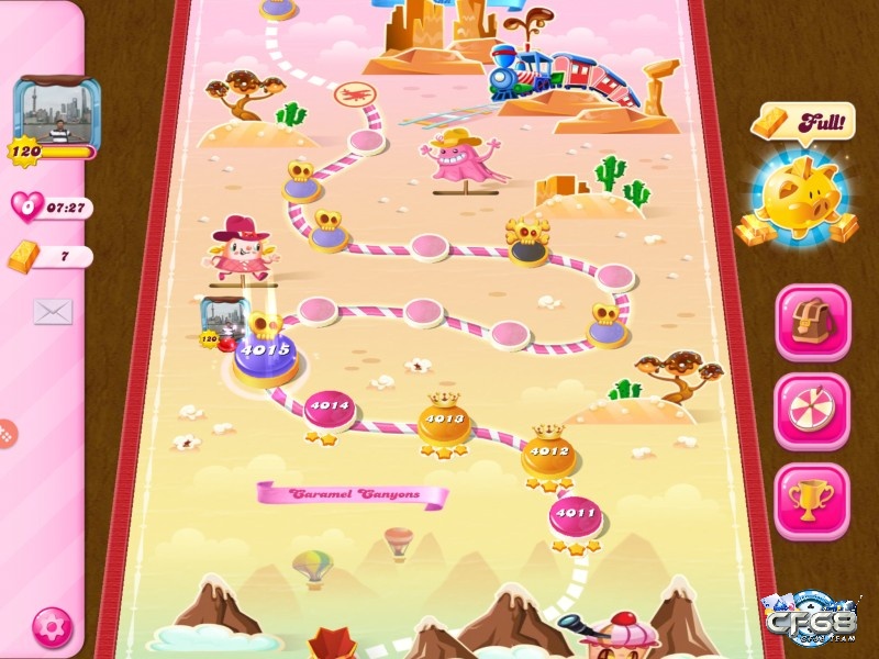 Có 4 level tất cả trong game keo candy crush