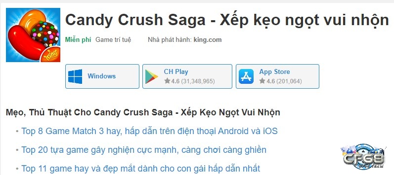 Tải game keo candy crush hiệu quả cho người mới