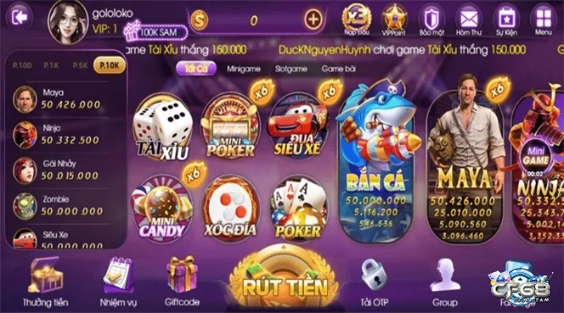 Kho game đổi thưởng hấp dẫn của sân chơi Sam86 vin