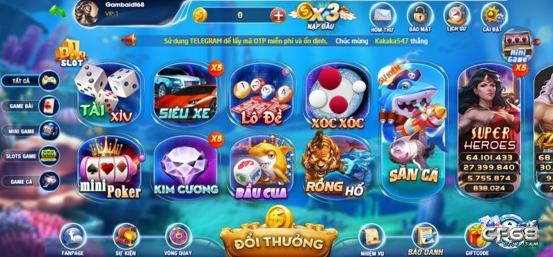 Hệ thống trò chơi hàng đầu có tại sân chơi Vua 88 Club