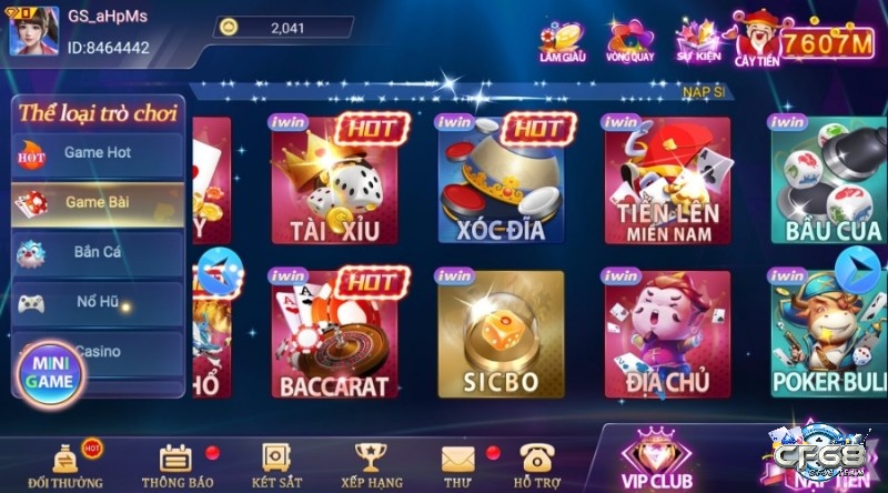 Kho game đình đám có tại sân chơi Win 68