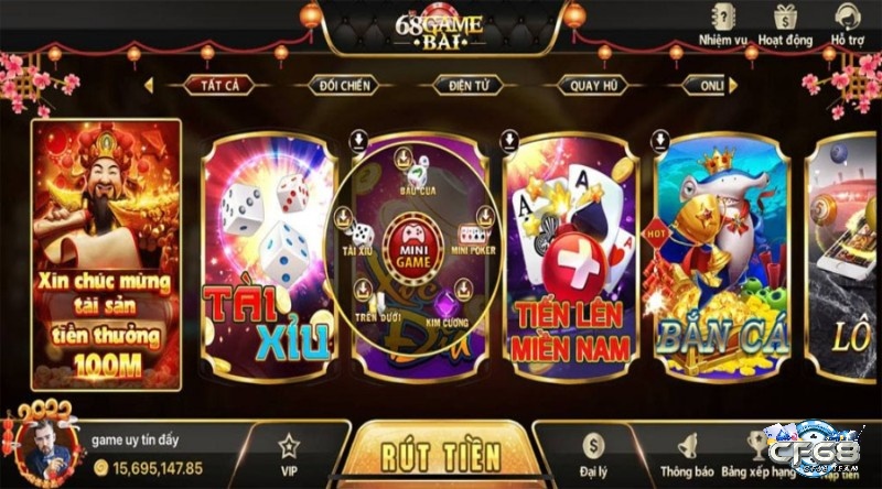 Top game bài đổi thưởng hay nhất mọi thời đại tại 68 club game bài