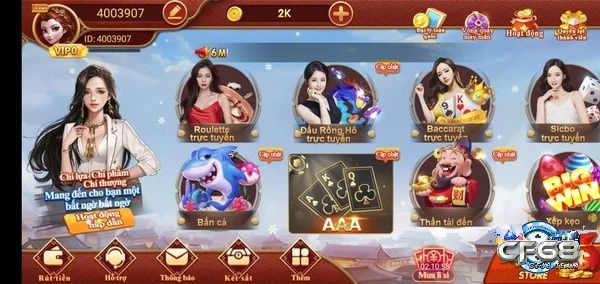 CF68 là cổng chơi game với nhiều trò chơi có thưởng hấp dẫn