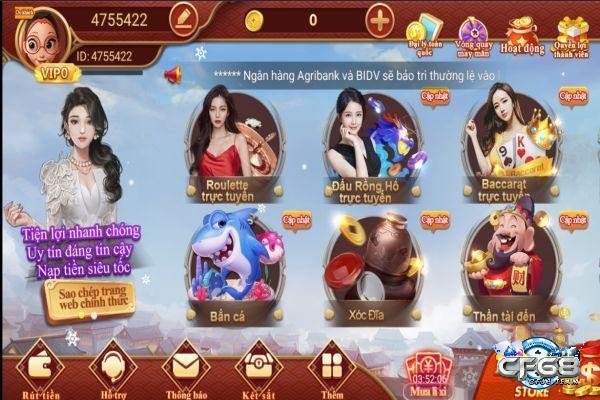 Hình ảnh cổng game CF68 apk cho các thiết bị Android