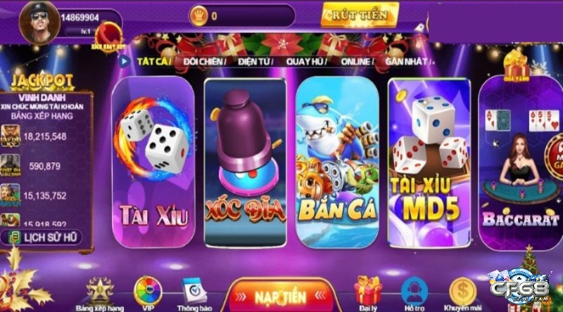 Kho game đa dạng và chất lượng của 68Club