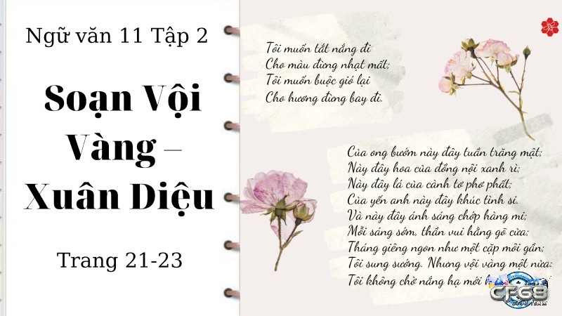 Phan tich 13 cau dau cua bai Voi Vang ngan gon và súc tích để ôn thi