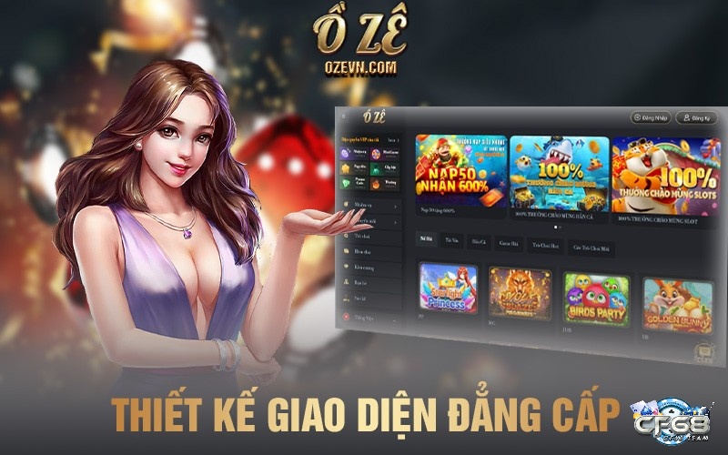 Giao diện sân chơi Oze Club đẳng cấp sắp xếp nội dung khoa học