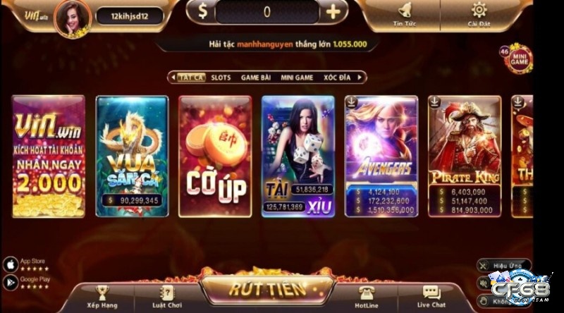 Sản phẩm nổi bật và nhiều cược thủ nhất tại Vin.win apk