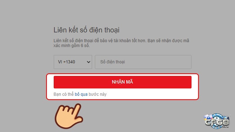 Cách tạo tài khoản Garena trên Web - Bước 8