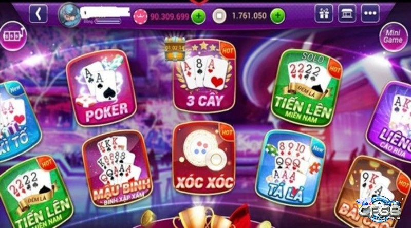 Tham gia game bai Tip Club các tay thủ có thể thoải mái lựa chọn các game bài đa dạng