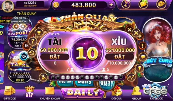 Mini game tài xỉu tại Thanquay rất được cược thủ ưa chuộng