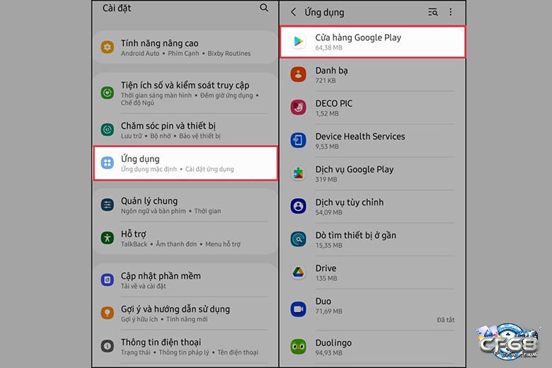 Chọn Cửa hàng Google Play