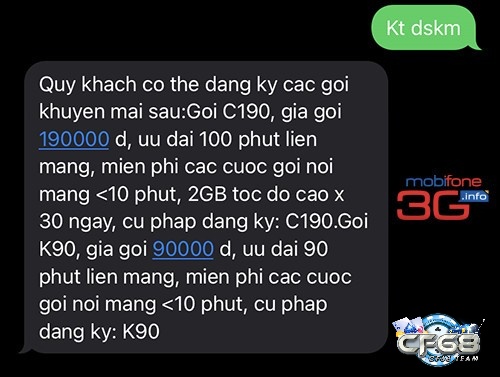 Gửi tin nhắn kiểm tra - 1 trong những cách kiểm tra gói khuyen mai mobi nhanh nhất hiện nay