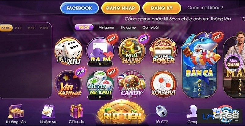 Kho game cược đẳng cấp của phiên bản Sam86 apk