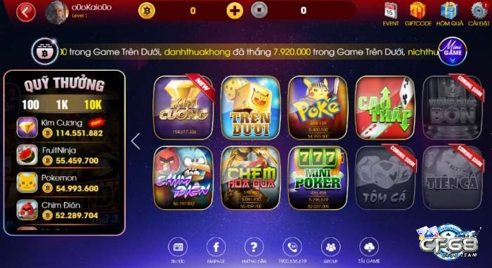 Bon Club còn có các mini game hấp dẫn