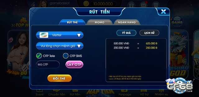 Cách rút tiền tại sân chơi Bon Club rất nhanh gọn