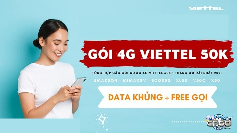 Đăng ký mạng 50k Viettel cung cấp mức giá cước phí rất hợp lý