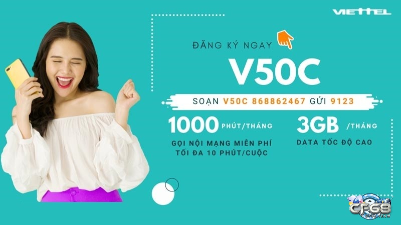 Đăng ký V50C Viettel cung cấp mức giá cước rất hợp lý