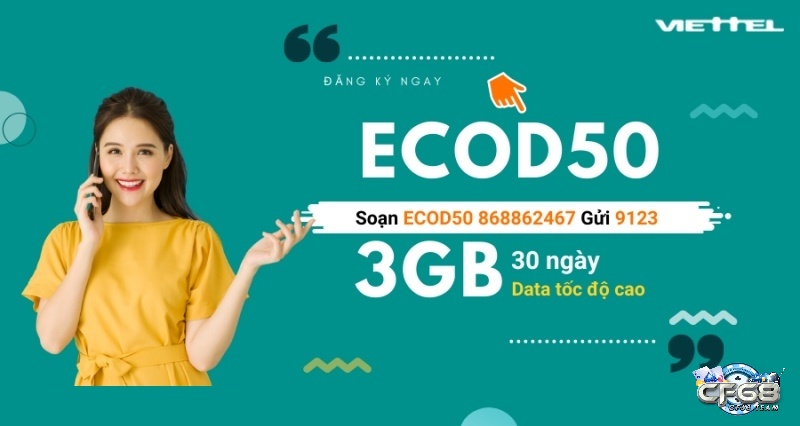 Gói cước ECOD50 là một gói cước độc đáo của Viettel