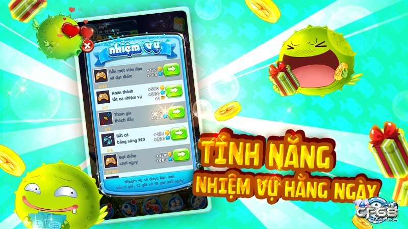 Game bắn cá cho pc và mobile với những tính năng nhiệm vụ hấp dẫn