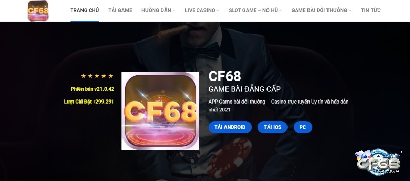 Giao diện chọn tải app CF68 về điện thoại Android