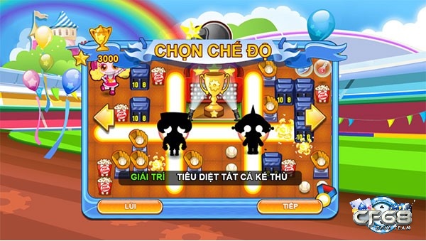 Game Dat boôm it 7 có hai chế độ chơi chính: Multiplayer và Single Playe