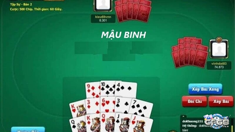 Luật chơi game bai mau binh