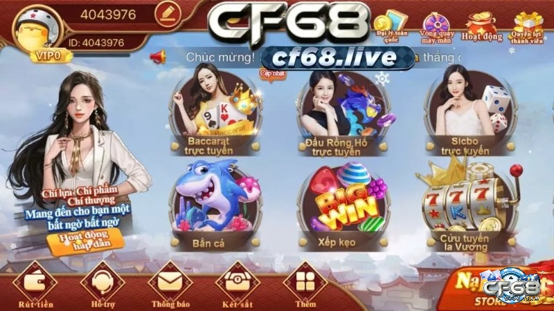 Nền tảng chơi game trực tuyến CF68.wiki