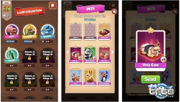 Nên kiếm thêm nhiều thẻ khi chơi game Coin Master