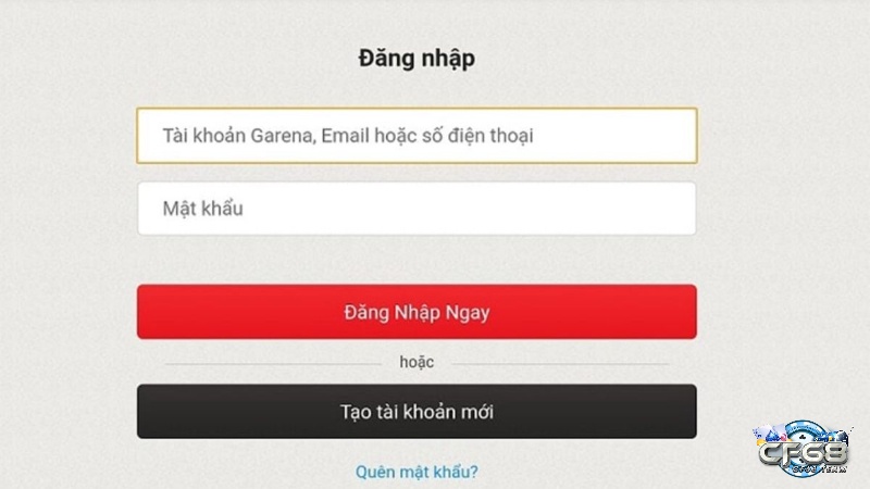 Trang chủ đăng nhập Garena