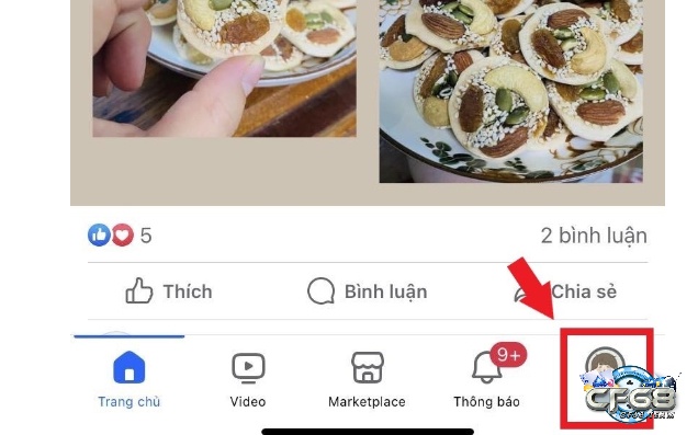 Bấm mục Menu phía bên phải của màn hình