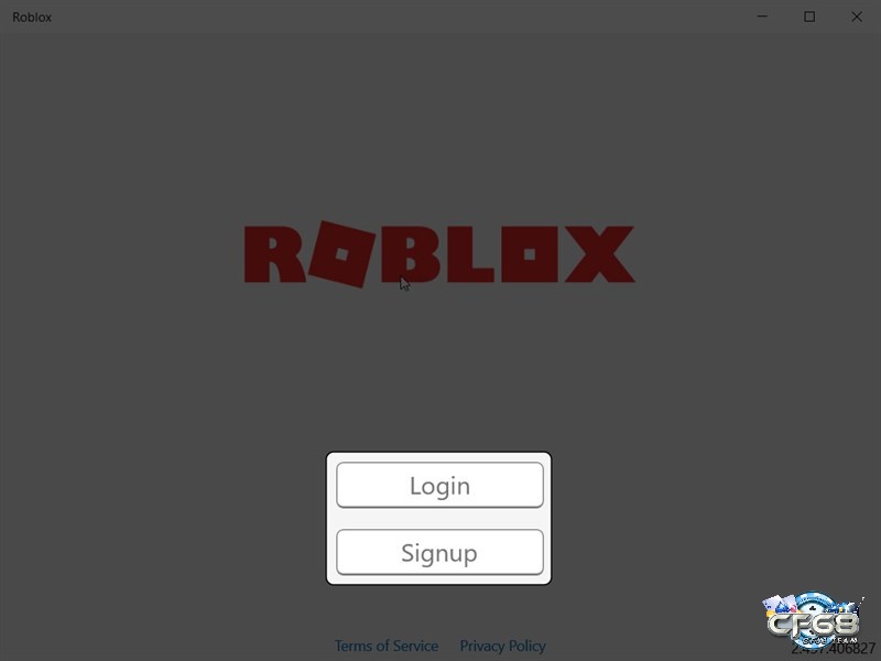 Signup nếu chưa có tài khoản sau khi áp dụng xong cách tải roblox tren laptop